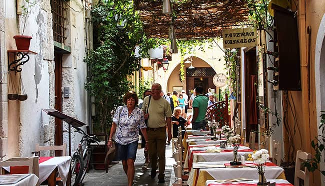 Eetplekken in de stad Rethymnon